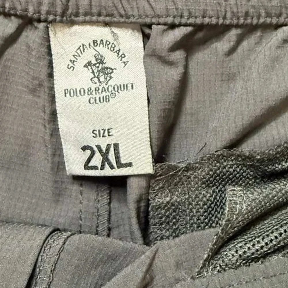 Polo Racquet Club Santa Barbara Mens Cargo Pants Size 2XL Gray Drawstring Waist